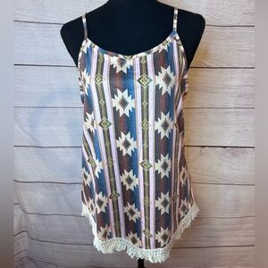 NWT western fringe tank top